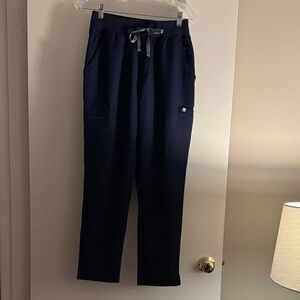 Figs Navy Women's  High Waisted YOLA Skinny Scrub Pants, S